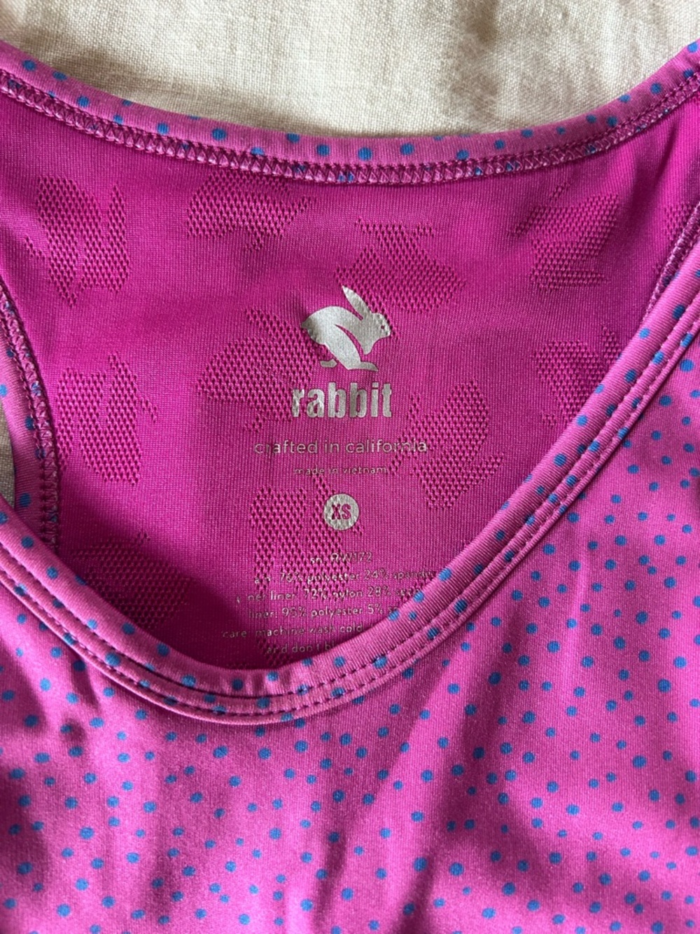 Rabbit Women's Pink Sports Bra - Racerback Support - Picture 4 of 6